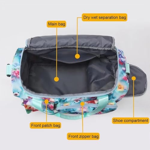 Oxford Travel Duffel Bag Fashion Cute Print with Shoe Compartment-Lightweight Gym Handbag for Gym Yoga Weekend Getaways4