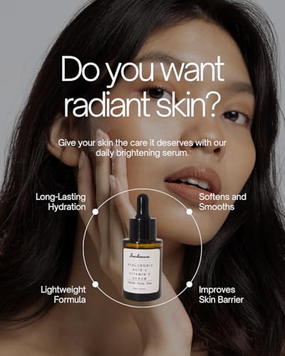 IVESKINCARE Hyaluronic Acid and Vitamin C Serum, Hydrating Face Serum for Plump and Glow, 30ml/1.01 fl oz