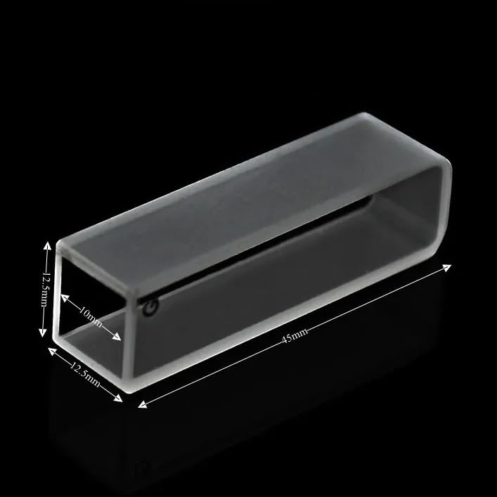 Laboratory Boxed Glass colorimetric Dish, Glass Cup Liquid Sample Cell Optical Path 10mm Absorption Cell 3.5ml for Spectrophotometer sintering Technology 4