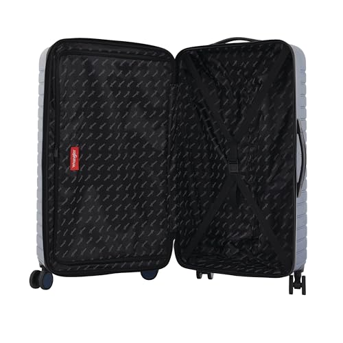 Image of Wrangler Trunk Spinner Suitcase Set, Poseidon Blue, 3 Luggage Set