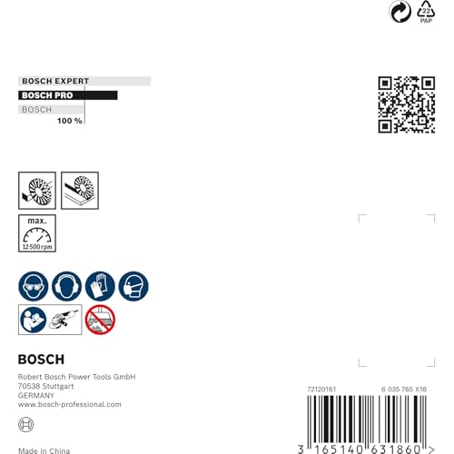 Bosch 1x PRO Stainless Steel Longlife Scheibenbürste, gezopfter Draht für kleine Winkelschleifer und M14-Gewinde (für Nichteisenmetalle, Stahl, Ø 115 mm, Professional Zubehör Kleiner Winkelschleifer)