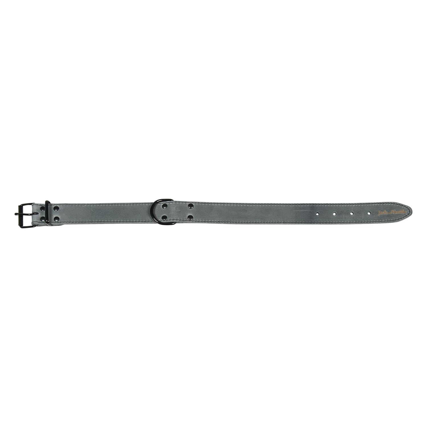 Jack and Vanilla - Black Label Large Dog Collar - For Small, Medium and Large Dogs - Adjustable, Solid, Effective Closure - Colour: Grey, Size 40 mm x 55 cm