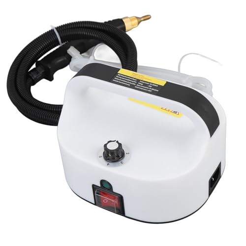 Handheld Steam Cleaner 105°C High Pressure 50 to 400ML MIN, Deep Clean for Kitchen Bathroom Floor with Transparent Hose, Spray Gun Pipe, Power Cable (US Plug 110V)