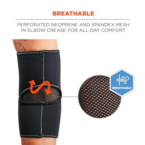 Image of Ergodyne ProFlex 650 Neoprene Elbow Sleeve, Black, Large