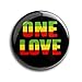 One Love - Rasta Colors Reggae - Button/Pinback