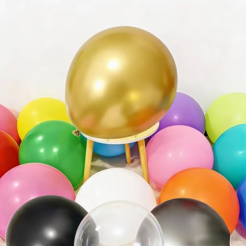 Image of 40 Pcs 36 Inch Giant Balloons Latex Large Assorted Colorful Rainbow Big Balloon Bulk 18 Kinds Color for Birthday Wedding Baby Shower Anniversaries Store Party Decorations