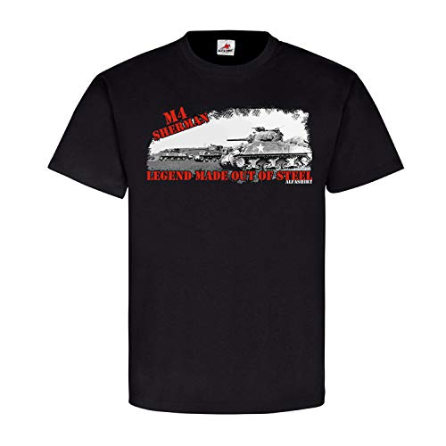 Panzer M4 Sherman t-shirt US Army finition acier vêtement militaire haut de gamme noir XXL