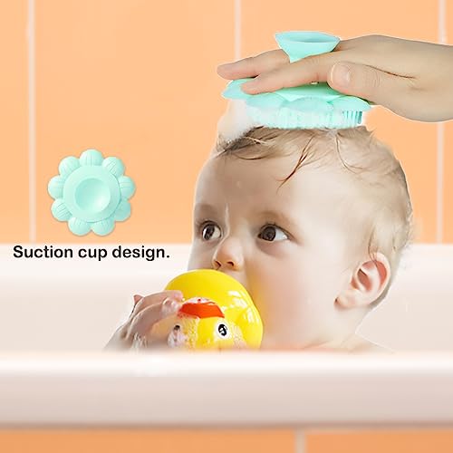 Image of Baby Cradle Brush - Silicone Massage & Exfoliator Brush for Newborns to Toddlers (Green)
