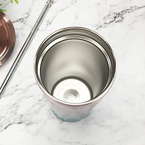 Avershine Stainless Steel Thermos Without Bpa Can Be Stored For Several Hours, Convenient To Carry, Very Suitable For Travel, Camping, Office Or Car (17Oz/500Ml), Gradient Color, (Pink, Blue) #TOP5