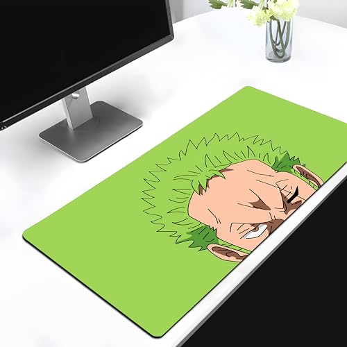 Image of One Piece Anime Extended Large Mouse Pad Roronoa Zoro for Laptop, MacBook, Desktop, PC, and Pro Gaming