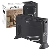 Imetec Eco Rapid Black Code Termoconvettore - Stufetta Elettrica a Basso Consumo con Modal...