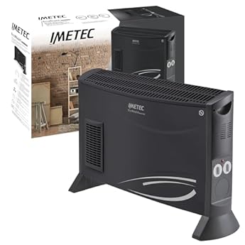 Foto di Imetec Eco Rapid Black Code Termoconvettore - Stufetta Elettrica a Basso Consumo con Modalità ECO -40% di Energia - 2000W, 4 Temperature, Riscaldamento Rapido, Termostato di Sicurezza, Silenzioso