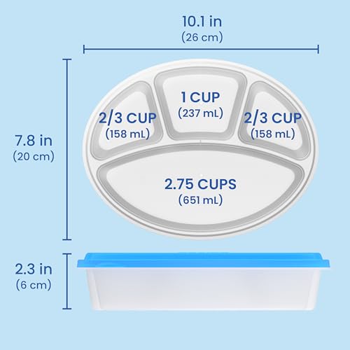 Bentgo BEBOVL-CL Easyboxes 4-Compartment Oval Containers thumb #7