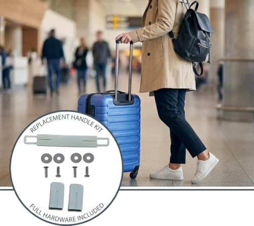Image of Luggage Wheel,Handle,Lock Only for Replacement and Repair for VIP, Safari, Skybag, Amrican Tourister Suitcases Luggage Part (2 PCS HANDLE GREY)
