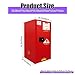 16-Gallon 18.11x18.11x35.5in Flammable Liquid Storage fire Cabinet - Double-Wall Steel Fire Proof Box with 3-Point Lock & Ventilation, Metal Storage Cabinet for Industrial & Scientific Facilities 301