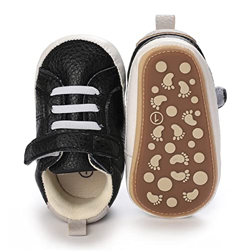 Image of E-FAK Baby Shoes Boys Girls Infant Sneakers Non-Slip Rubber Sole Toddler Crib First Walker Shoes