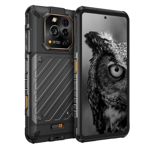 RUGONE Xever 7 Teléfono móvil irrompible 5G, Batería intercambiable 2x5550 mAh, 24 GB RAM + 512 GB ROM, SD hasta 2 TB, Android 15