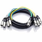 Seismic Audio - 4 Channel XLR Snake Cable - 10 Feet Long - Pro Audio Snake for Live Live, Recording, Studios, and Gigs - Patch, Amp, Mixer, Audio Interface 10'