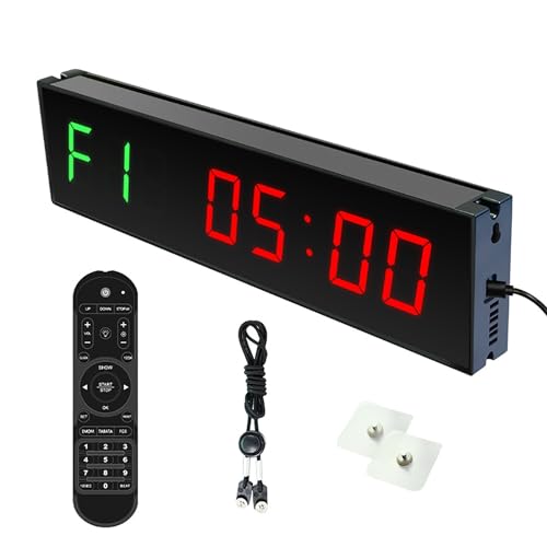 Cronómetro LED programable CHEWYZ de 6 dígitos para fitness, ideal para gimnasio, entrenamiento en casa y cronometraje de carreras miniatura 1