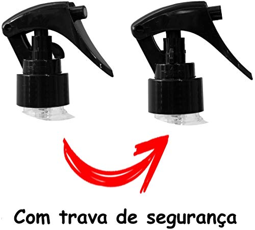 Pulverizador Borrifador Anatômico Manual 500ml Bico Gatilho Spray Transparente Para Soluções Líquida