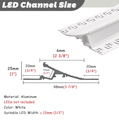 Canal difusor de luz de Pared LED con Riel Inseparable de Iluminación Indirecta 6