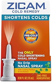 Zicam Cold Remedy No-Drip Nasal Spray with Cooling Menthol & Eucalyptus, 0.5 Ounce