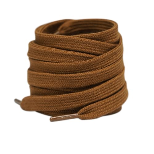 XIANMY Cordones planos de 8 mm, cordones de repuesto para zapatos deportivos, zapatos deportivos, lona, zapatos casuales, botas, 140 cm, café, 140