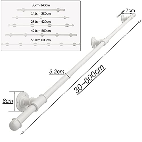 Rambarde d'escalier extérieure en fer forgé blanc 80 cm - 3
