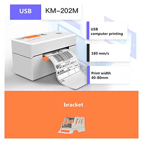 Image of Universal Express Waybill Epacket Barcode Clothing Tag Price Sticker 48-104mm Thermal Shipping Label Printer with Bracket(KM202M-USB)
