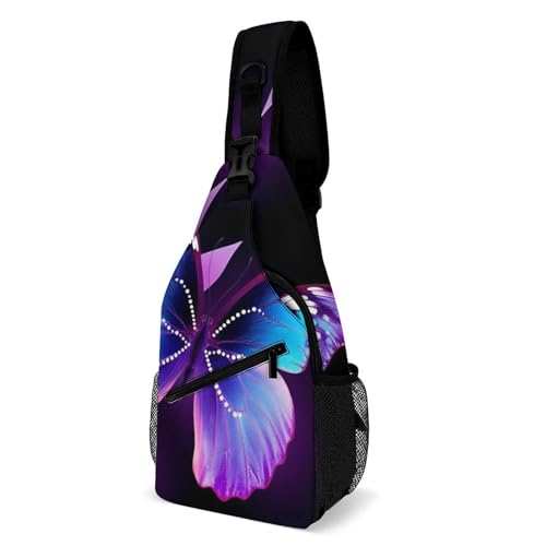 Mochila de bandolera pequeña butterfly blanca sport