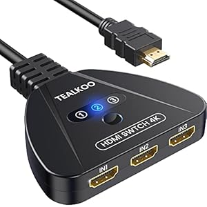 HDMI Switch HDMI Splitter, 4K Automatisch/Handmatig HDMI Switch 3 in 1 uit UHD HDMI Splitter Ondersteunt HDCP 2.2 4K 3D HDR 1080P voor Xbox Ps4 Ps3 Blu-Ray Firestick HDTV Apple TV