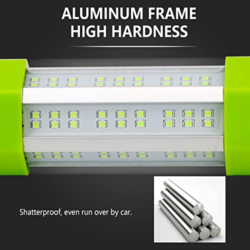130W Dc 12V Ip68 Waterproof Aluminum Glowing Boat Fish Attractants Lure Green Submersible Fishing Lights Led Underwater For At Night Snook Crappie With Battery Clips Cigarette Charger Plug #TOP4