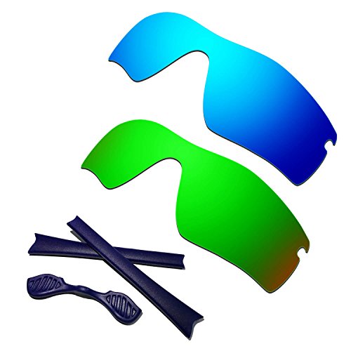 Blue Green Polarized Replacement Lenses Rubber Kit Radar Path