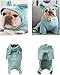 HXSCOO Blauer Hundepyjama aus weicher Baumwolle, Hundeoverall, Hunde-Hasenohr-Hoodies for französische Bulldogge/englische Bulldogge/amerikanischen Pitbullterrier (Color : Blue, Size : XL)