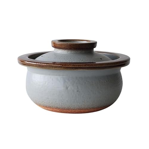 土鍋 ご飯釜 Circle Rice Pot 飴 M 3合 ｸﾞﾚｰ×飴釉 直火専用 信楽焼