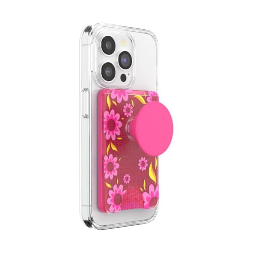 Image of PopSockets Phone Wallet for MagSafe with Grip- Pink Relief