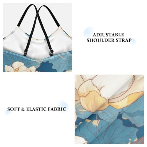 KLL Seamless Pattern Heron Bird Water Lily Toddler Girl 1 Piece Swimsuits Summer Swimwear Adjustable Strap Cute3