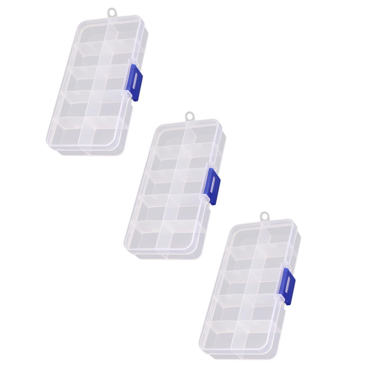 Boîte de rangement bijoux transparente UKCOCO portable lot de 3 pour boucles d'oreilles et perles
