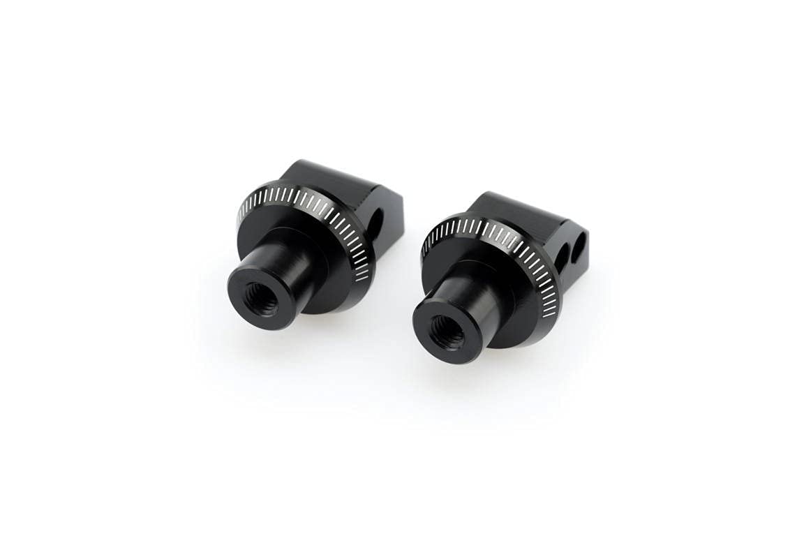 Puig 6343N Adapters By Pair Foot Pegs Passenger For Honda CB125R 18'/CB500F 16'-18'/CMX 500 Rebel 17'-18', Black