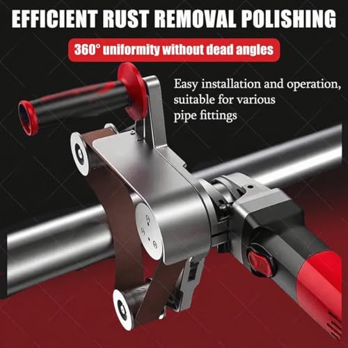 Rohrpoliermaschine Metall Pipeline Poliermaschine Edelstahl Rohrschleifer mit Rollen für effizientes Schleifen und Polieren ideal für den industriellen Einsatz