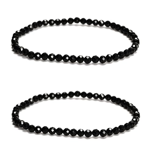 Tourmaline noire véritable en bracelet extensible | Fini les fermoirs cassés