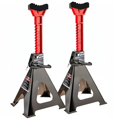 Stix JS-6T Set di 2 cavalletti di Supporto per Auto 6000kg, 2 Pezzi Altezza Regolabile