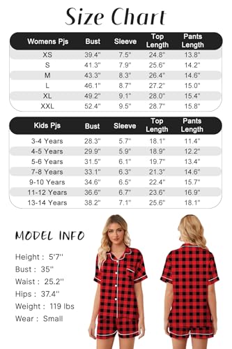 Image of Girls & Womens Satin Pajamas Set, Silk Button-Down Sleepwear 2 Piece Nightwear, 3 Years - Women XXL