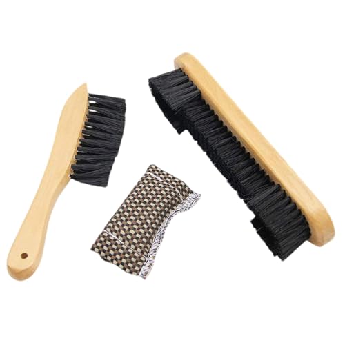 Fzaqwen Set de Cepillo de Limpieza de Mesa de Billar, Limpiador de Mesa de Billar, Pincel de Riel de Mesa de Billar, Tela de Limpieza de Cue de, Ma, Madera, tal como se describe