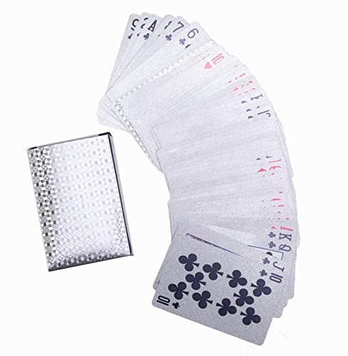 Succuna Playing Cards Waterproof Poker Cards Foil Plastic Playing Card 4 Decks Of Cards For Adults Black Gold Pink White #TOP5