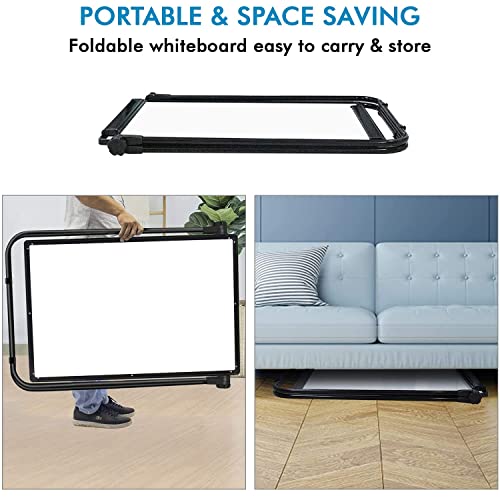 Image of Lifekrafs Stand Whiteboard, Double-Sided Dry Erase Board, Flipchart Holder, Portable Height Adjustable Easel, 360 Rotation Design Board for Office, School, Drawing, Home Tuition, Restaurant, etc.,