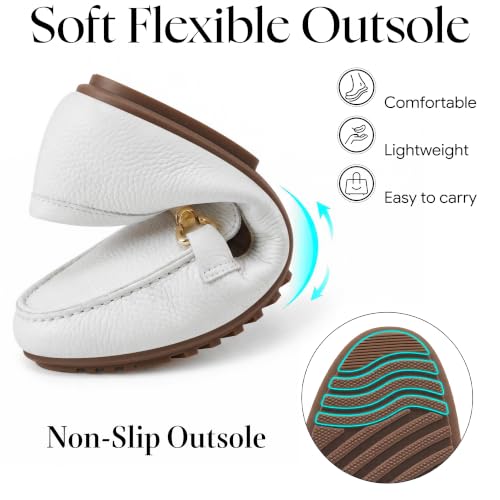 Image of HARENCE Loafers for Women Comfortable Slip On Business Work Flats Shoes Casual Driving Moccasins Penny Loafer