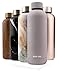 MAMEIDO Borraccia termica 500ml Taupe Grey - Bottiglia termica 1 litro, Acciaio inox senza BPA,Caldo e freddo, Prova di perdite, Perfetta per auto, ufficio o strada - incl. confezione regalo