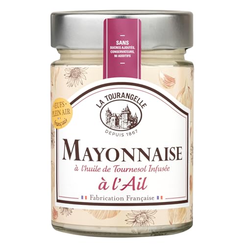 Mayonnaise ail La Tourangelle sauce sans additif œuf plein air français x3