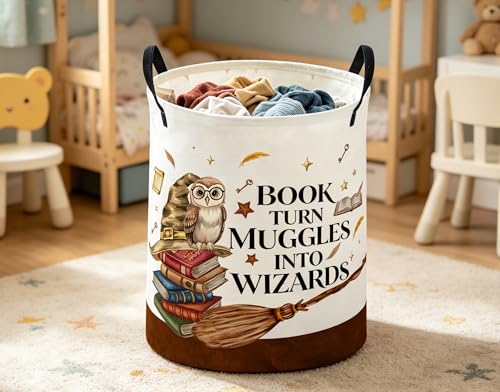 Image of ESSME Kids Laundry Basket,Magic Hamper Collapsible Canvas Waterproof Storage Bin for Home Decor, Cute Hamper,Gift Baskets(Magic)